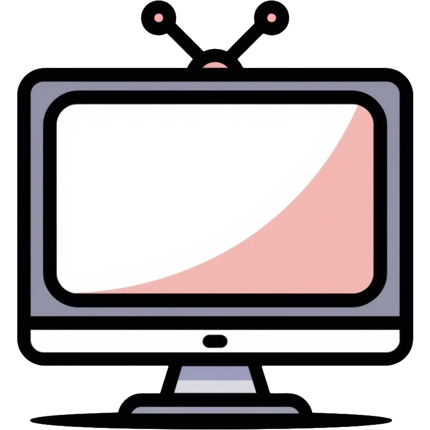 Television and computer screen together emoji