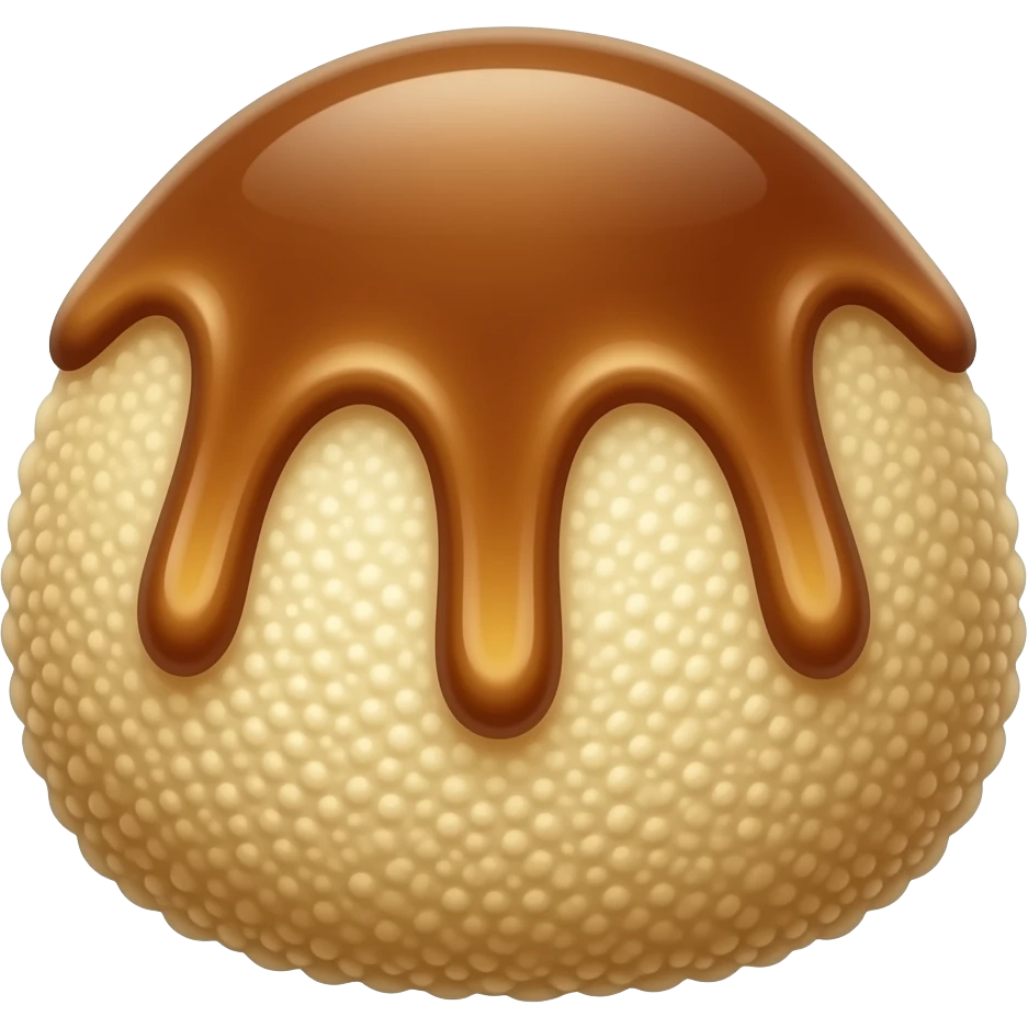 fried mochi with brown sugar syrup on top emoji