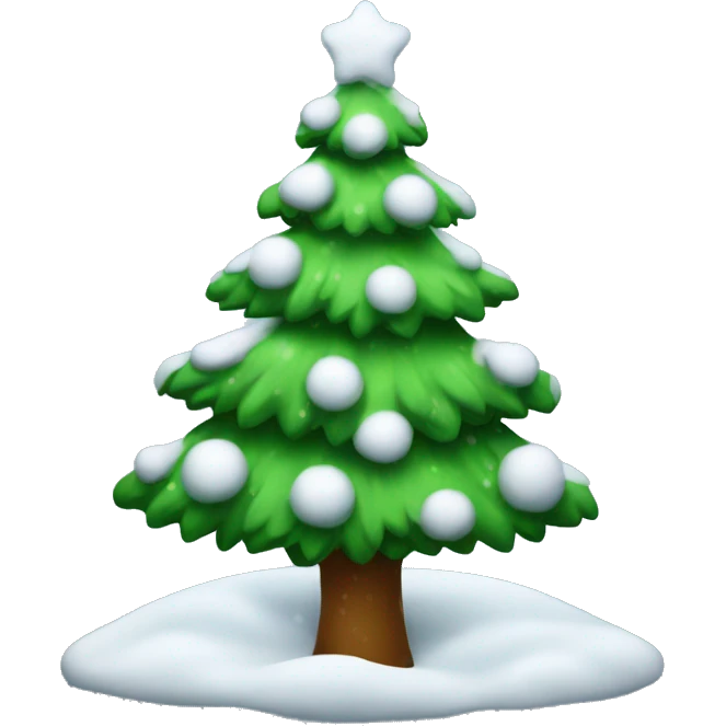 Christmas tree with snow  emoji