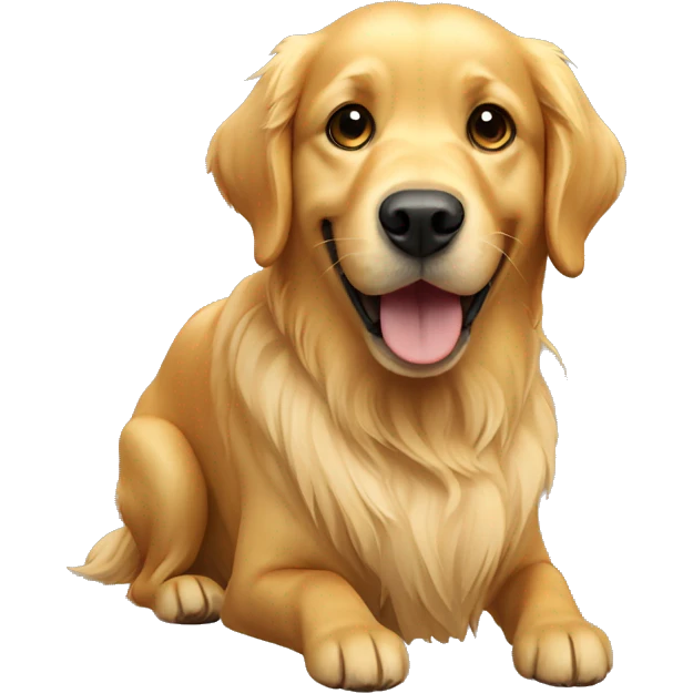 Golden retriever dog emoji