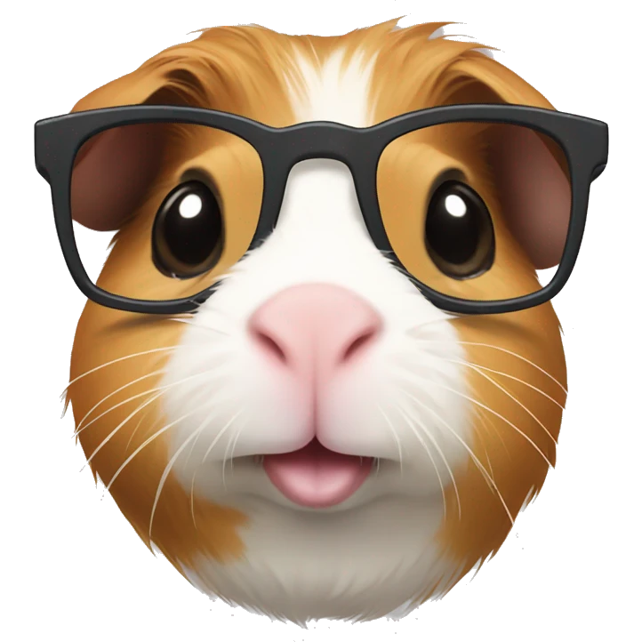 Guinea pig with glasses  emoji