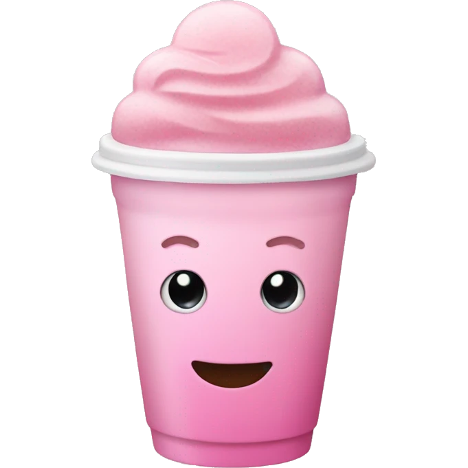 iced pink coffee emoji