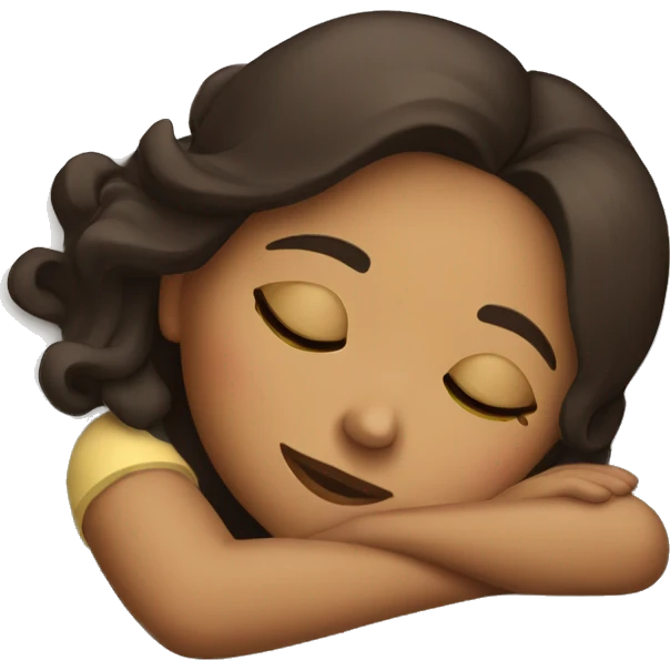 Brunette girl sleeping emoji