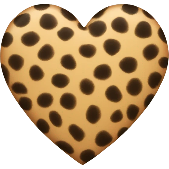 cheetah print heart emoji
