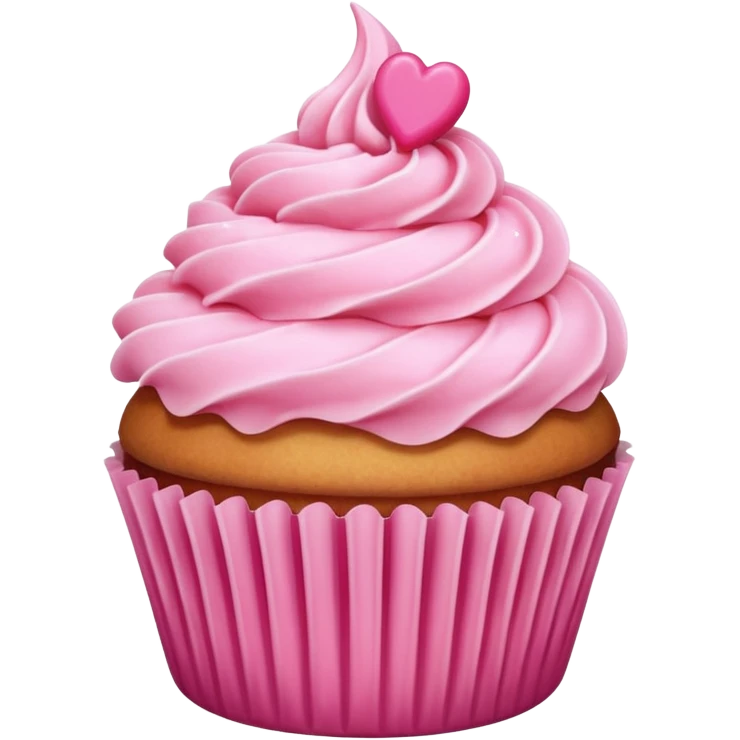 Cupcake with pink icing emoji