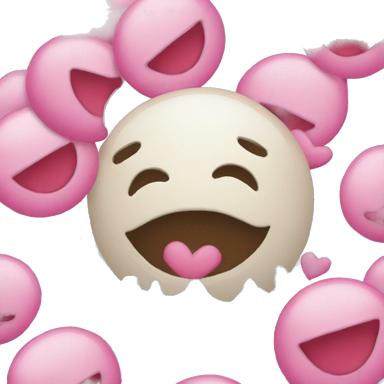 collage of salivating emoji with heart eyes emoji and water emoji