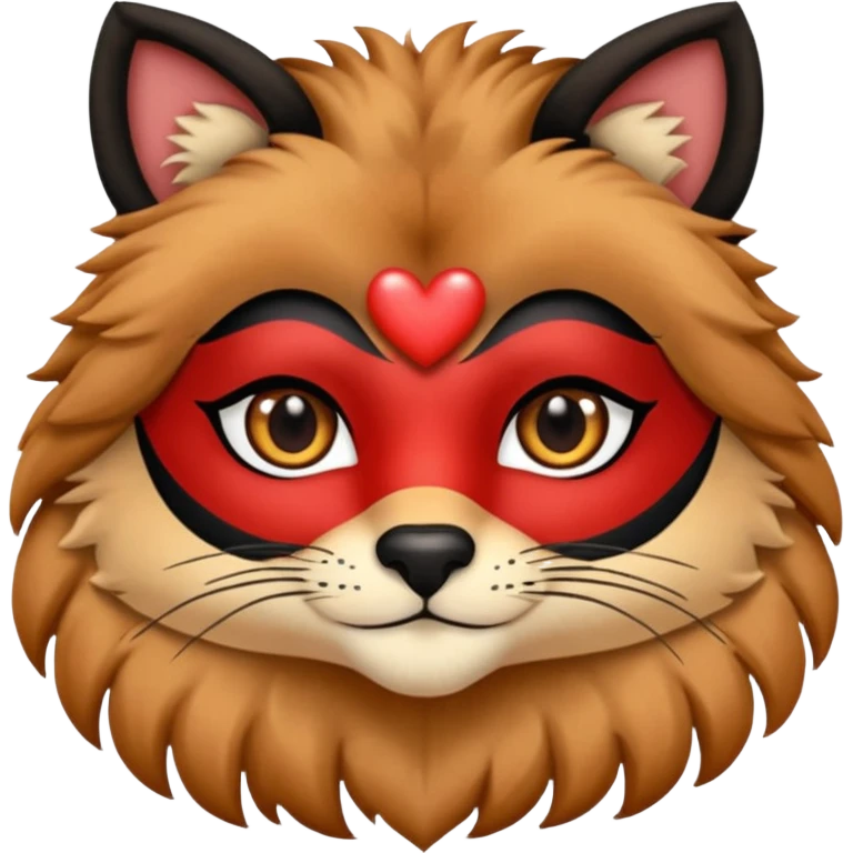 La melena del león cara de zorro ojos de corazon emoji