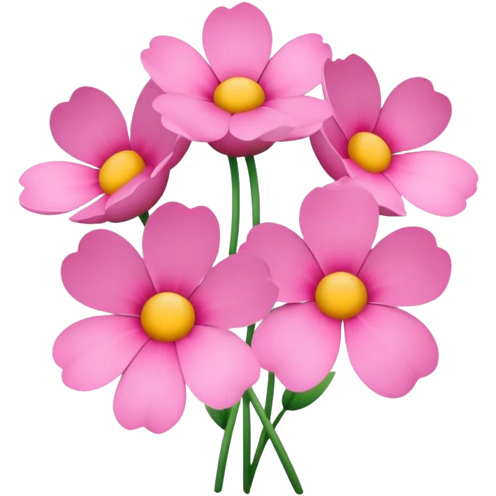 Pink flowers, with no stem  emoji