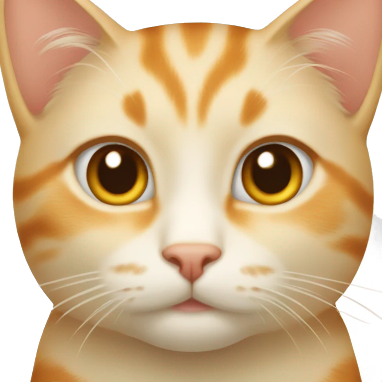 Light beige and light orange cat emoji