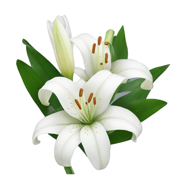 Bouquet of white lilies  emoji