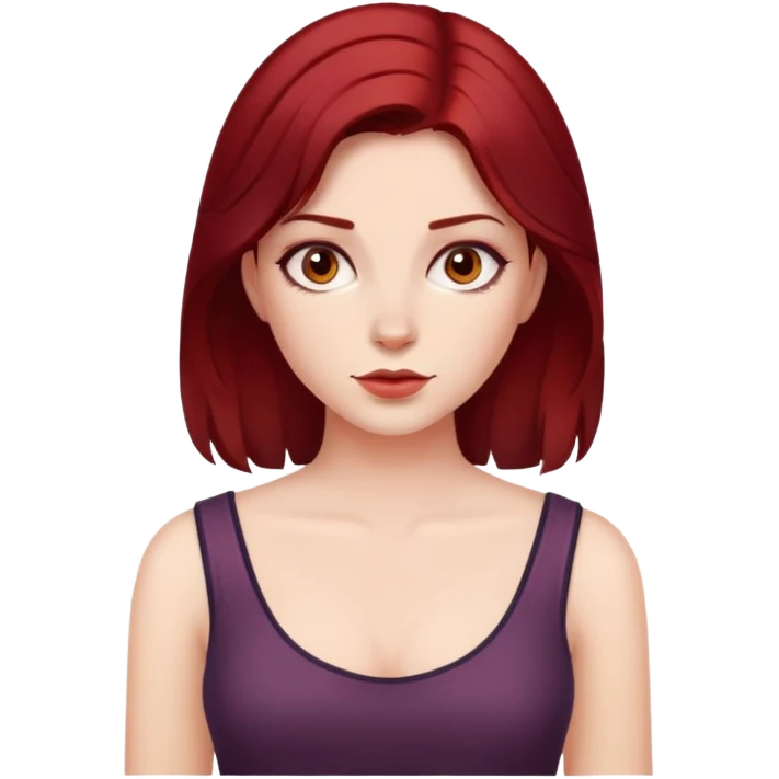 can you do a girl with dark red hair emoji