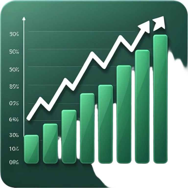 dark green growth graph emoji