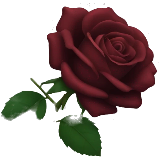 Dark red rose emoji