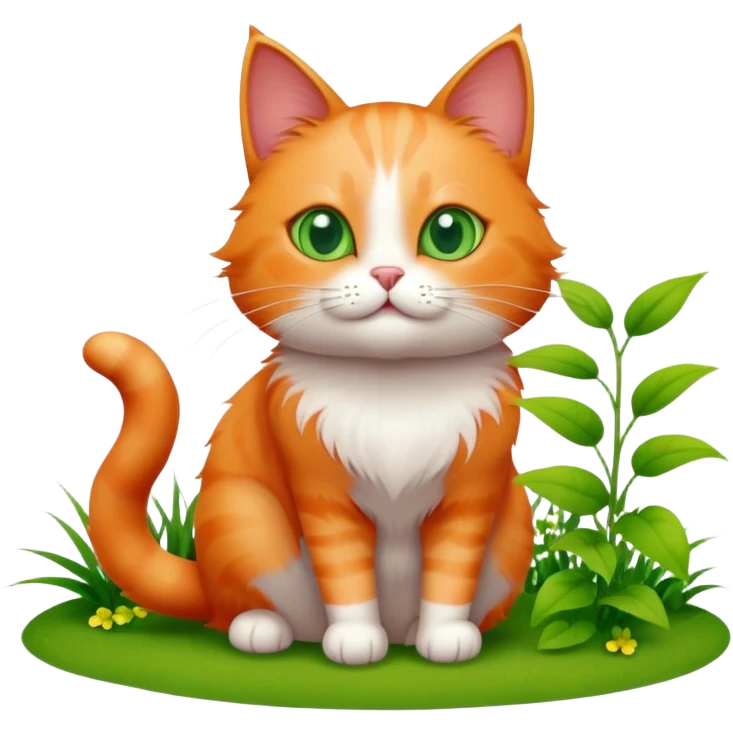 cat in the garden emoji