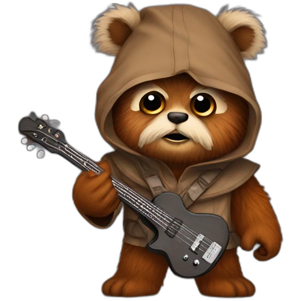 Ewok with music emoji