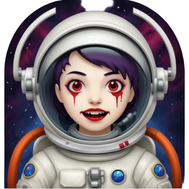 astronaut vampire, no helmet emoji