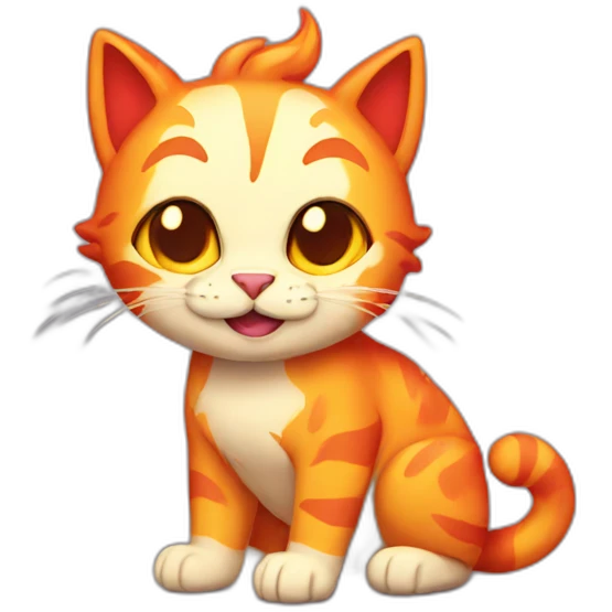 Fire cat emoji