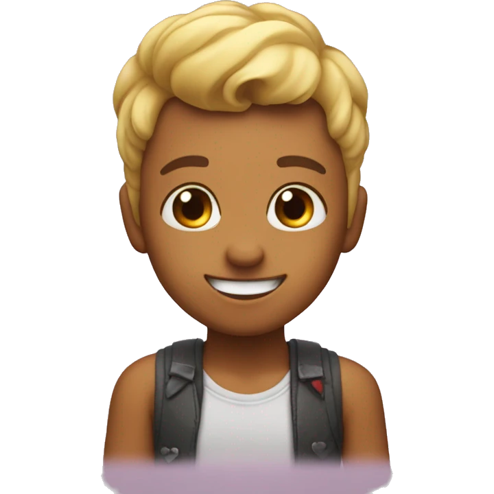 Emoji babeando con corazones  emoji