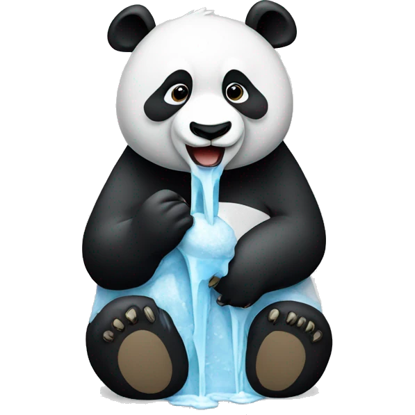Panda eating ice  emoji