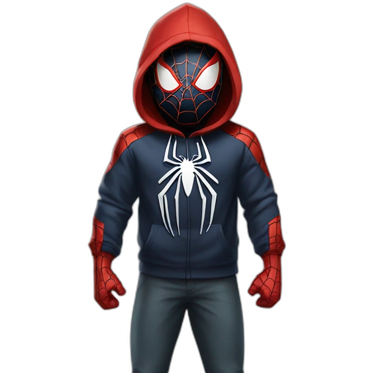spiderman-miles-morales with hoodie emoji
