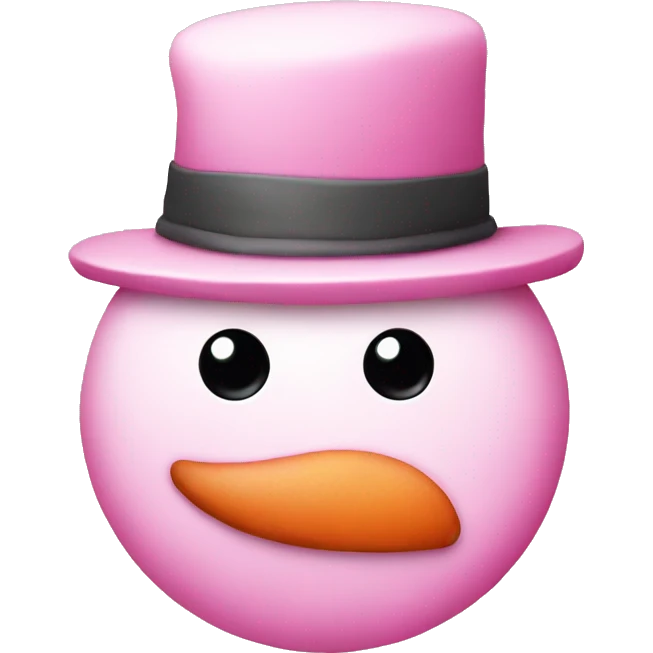 Pink snowman  emoji