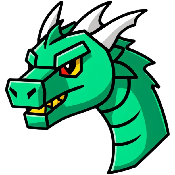 Minecraft black dragon head emoji