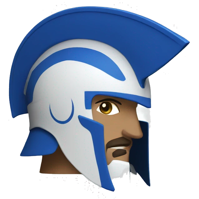 blue and white spartan emoji