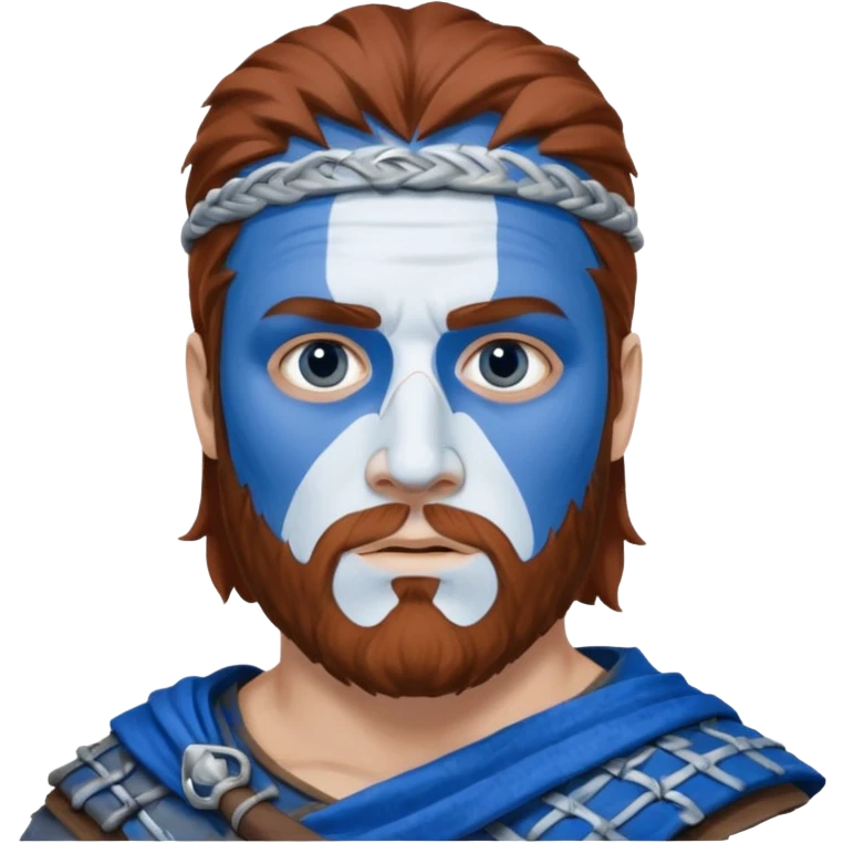 william wallace with blue and white face paint emoji
