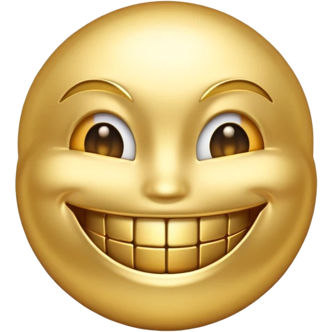 emoji smiling with gold grills emoji