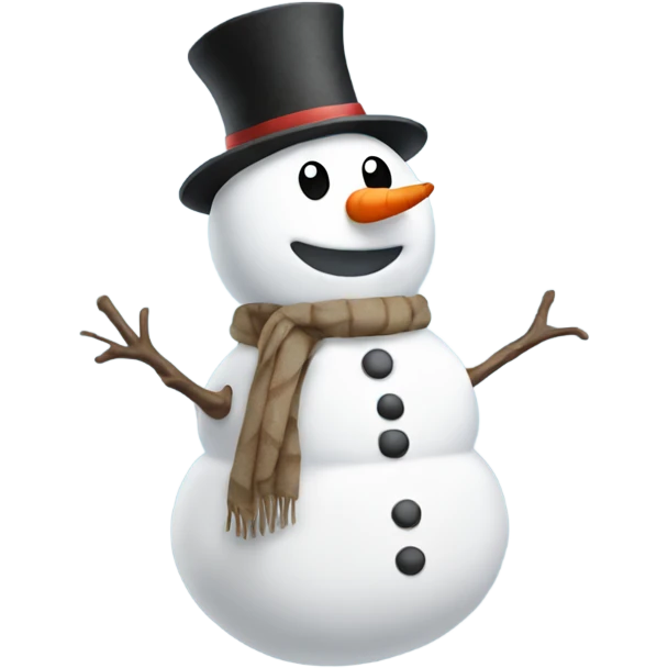 Snowman from the side  emoji