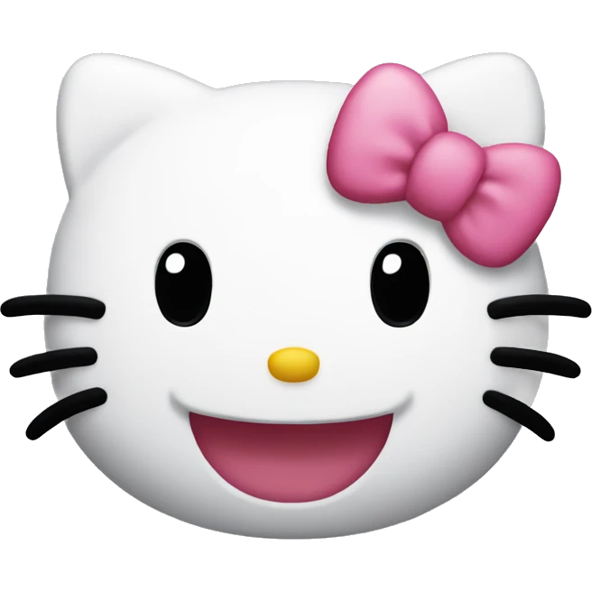 Hello kitty smiling emoji