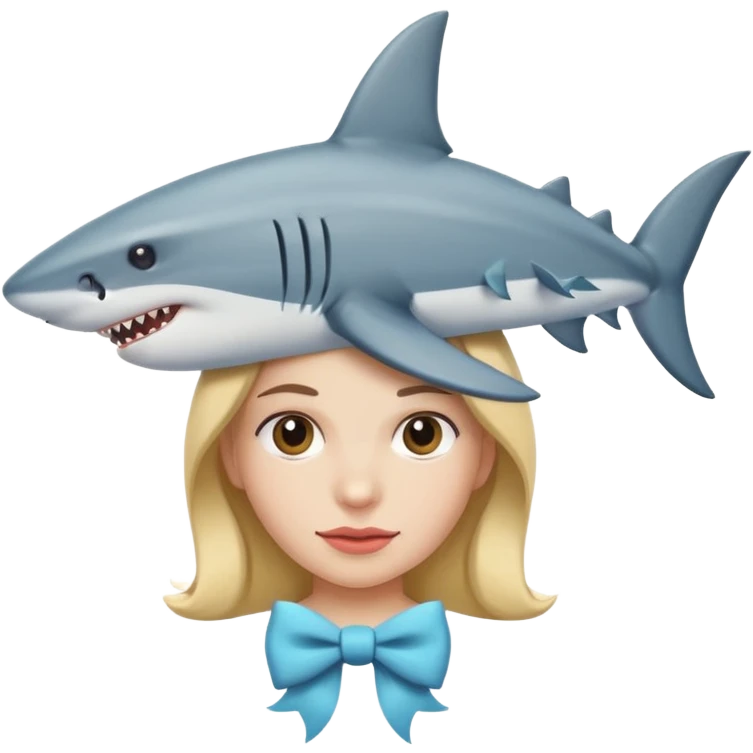 Cápa masnival a fején emoji
