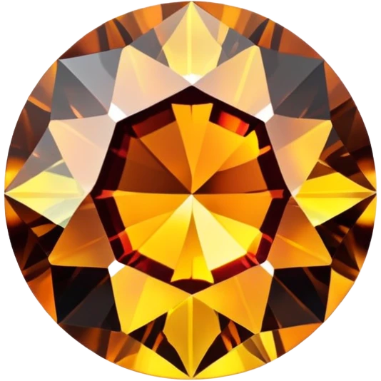 extreme up close amber round cut holographic gem with black metal accent with extra faceted gem emoji