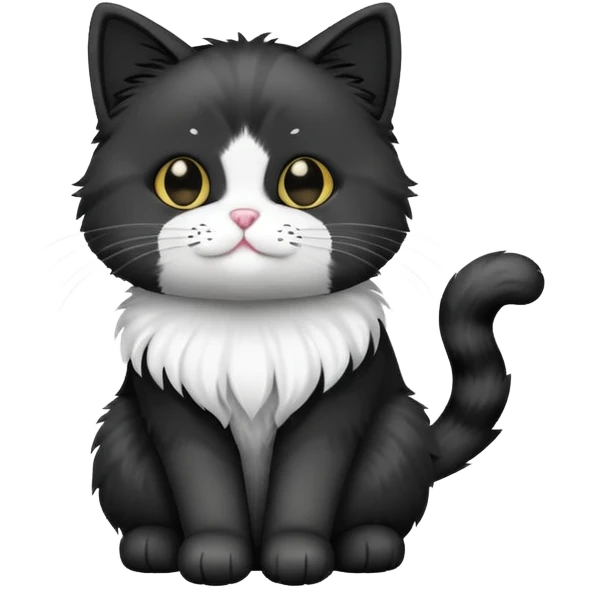 Black Maine coin cat emoji