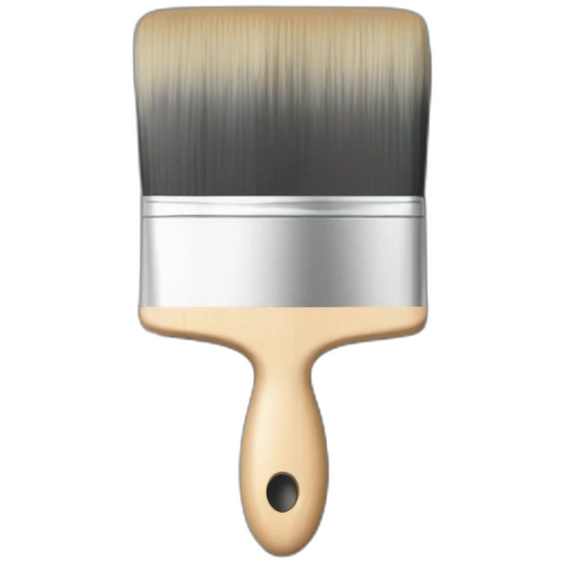 Paint brush with black holder and the front of the brush should be white emoji