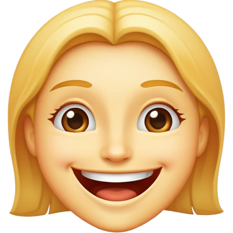 happy smiling face with big smile and joy emoji