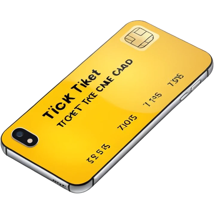 yellow ticket card iPhone emoji
