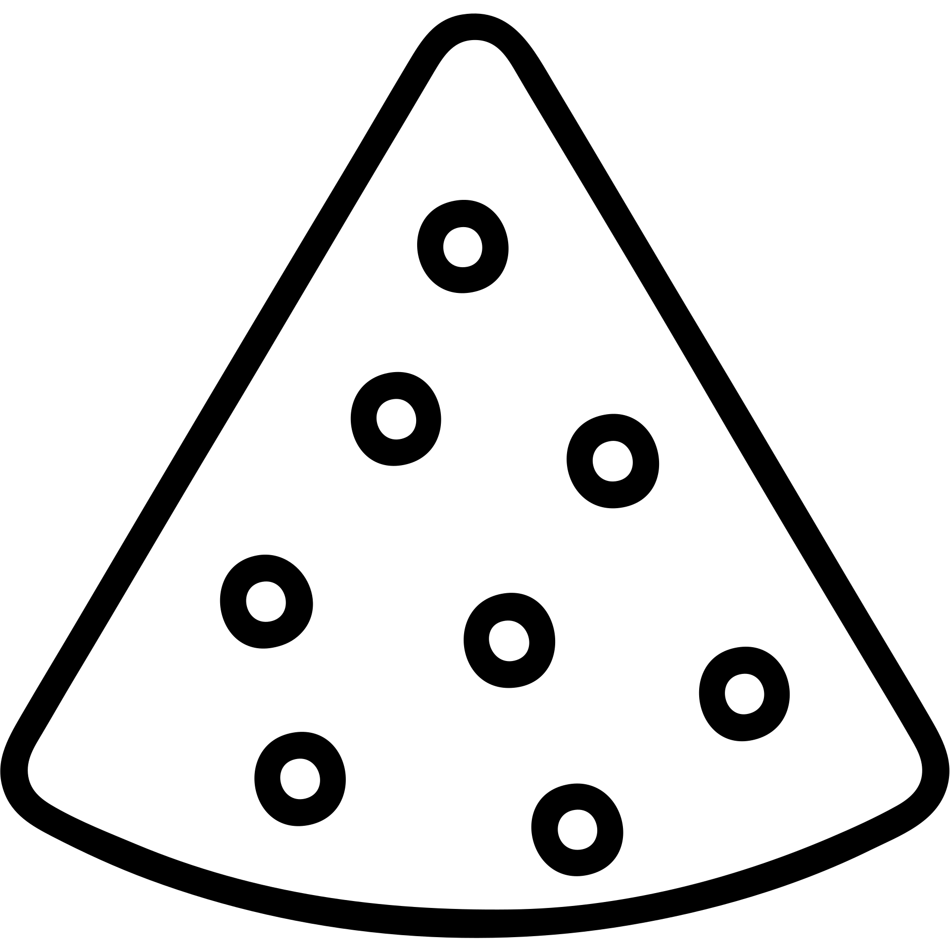 outlined tortilla chip icon emoji