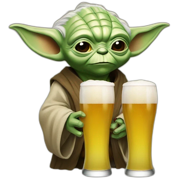 yoda drink beer emoji