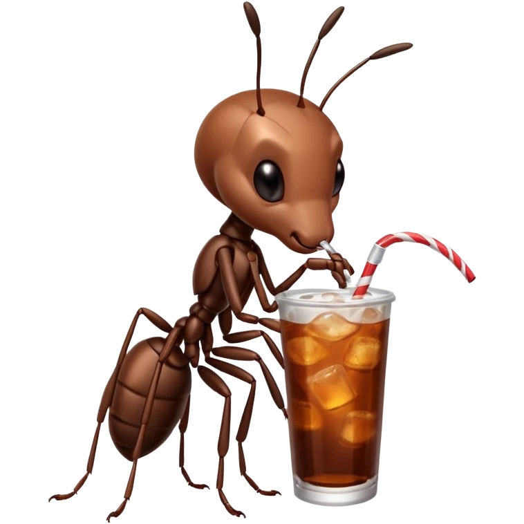 ant drinkig soda emoji