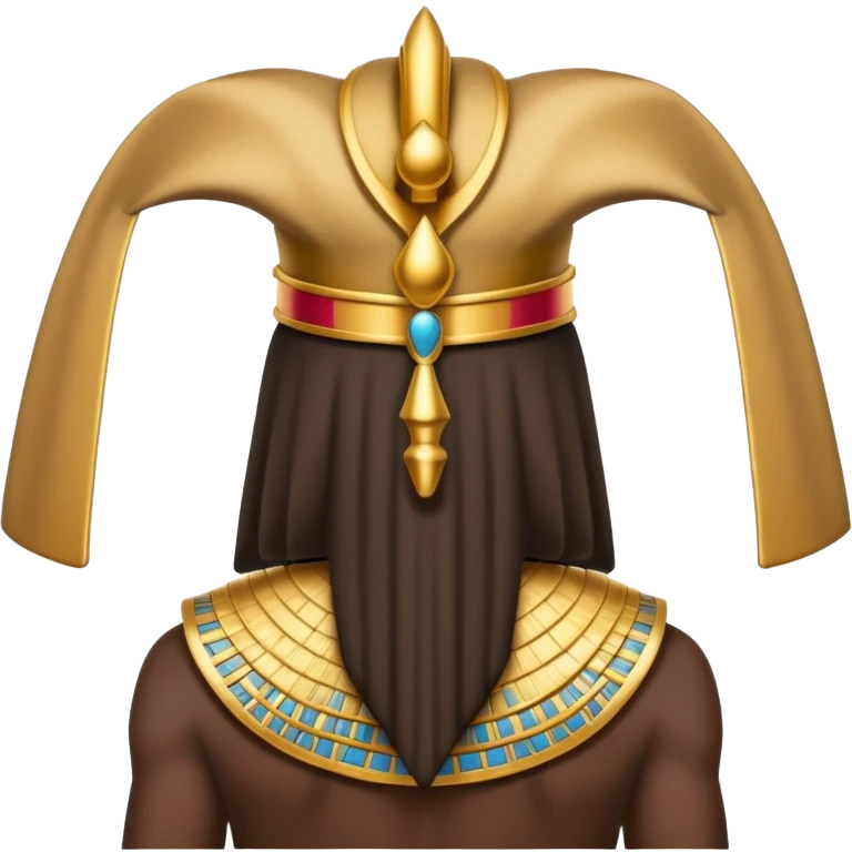 backview pharaon hat dark emoji