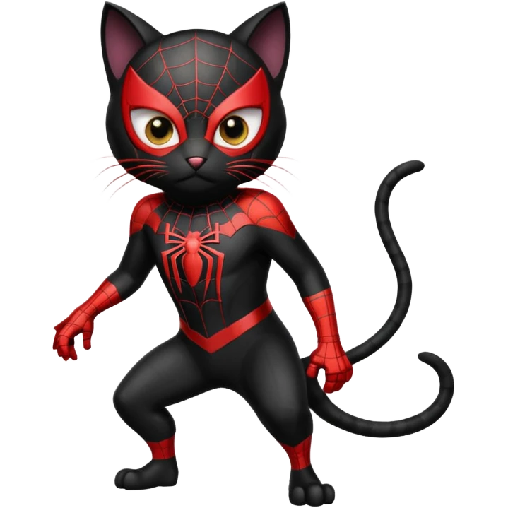 Cat but spider Man emoji