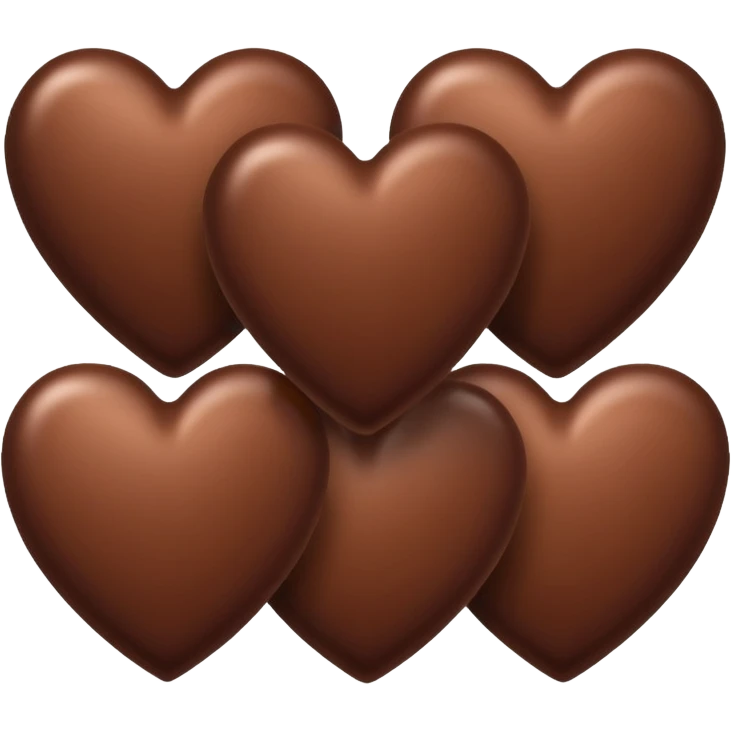 Neutral brown hearts from light to dark emoji