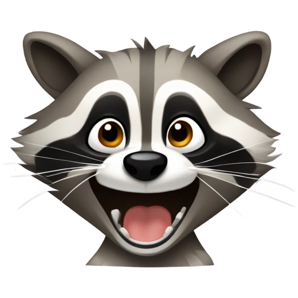 Trash talking raccoon emoji