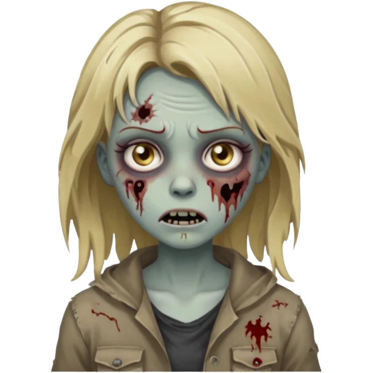 dark blond zombie girl emoji
