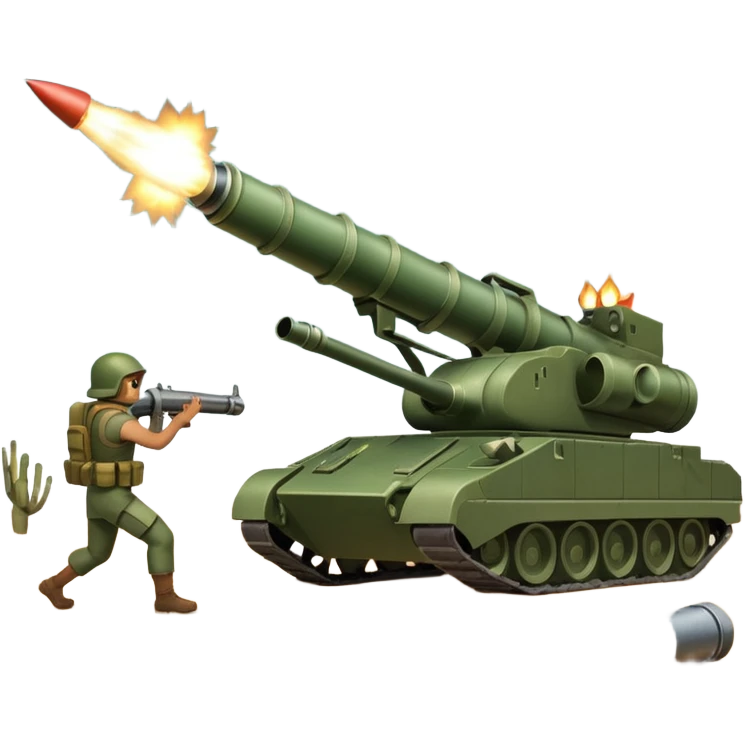 rocket launcher vs tank emoji