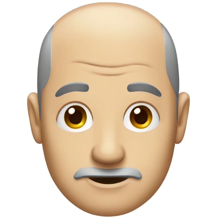 Balding man head  emoji