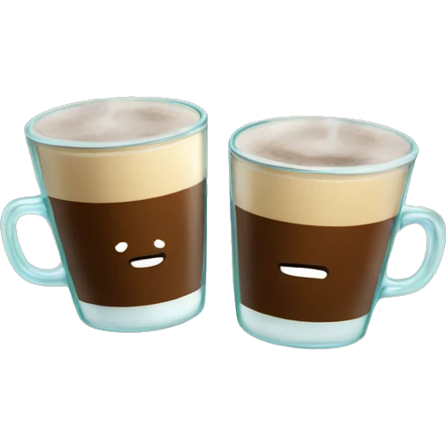 two coffee cheering glass emoji