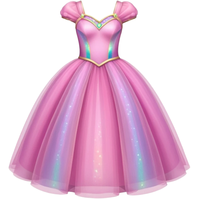 Realistic pink princess sparkle dress emoji