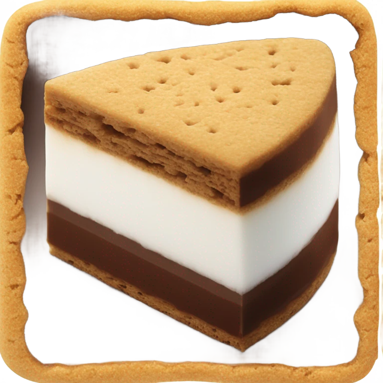 A mallomar with the shape of a dome that is cut in half so you can see the different layers clearly emoji